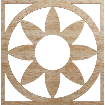 Ekena Millwork Blume Wood Fretwork Pierced Ceiling Medallion, Red Oak, 22"OD x 7 5/8"ID x 1/4"T CMWP22X22X0250BLRO